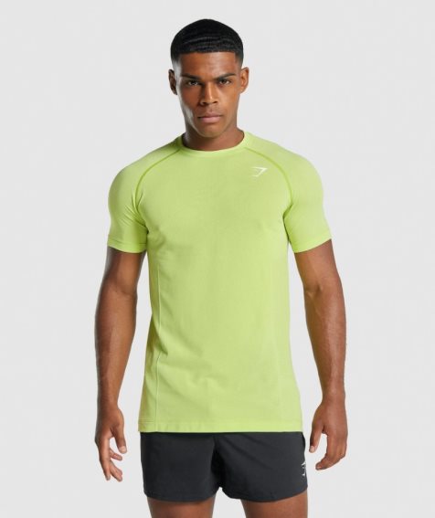 Men's Gymshark Vital Light Seamless T-Shirts Yellow | NZ 7NYAWF